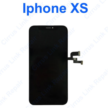 The Apple iphone XS Screen & Digitizer Assembly with a black background.