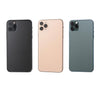 Three Back Cover Housing Frame for iPhone 11 PRO MAX with Internal Accessories - AfterMarket in different colors on a white background.