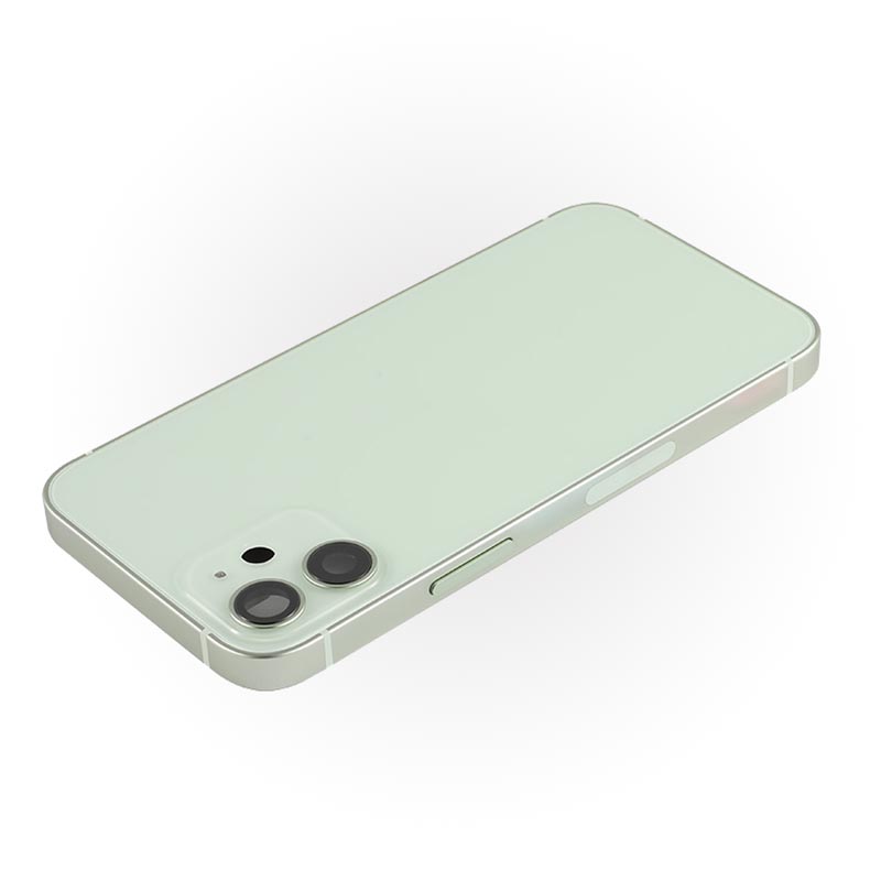 An Apple Back Cover Housing Frame for Iphone 12 MINI with Internal Accessories - AfterMarket is shown on a white background.