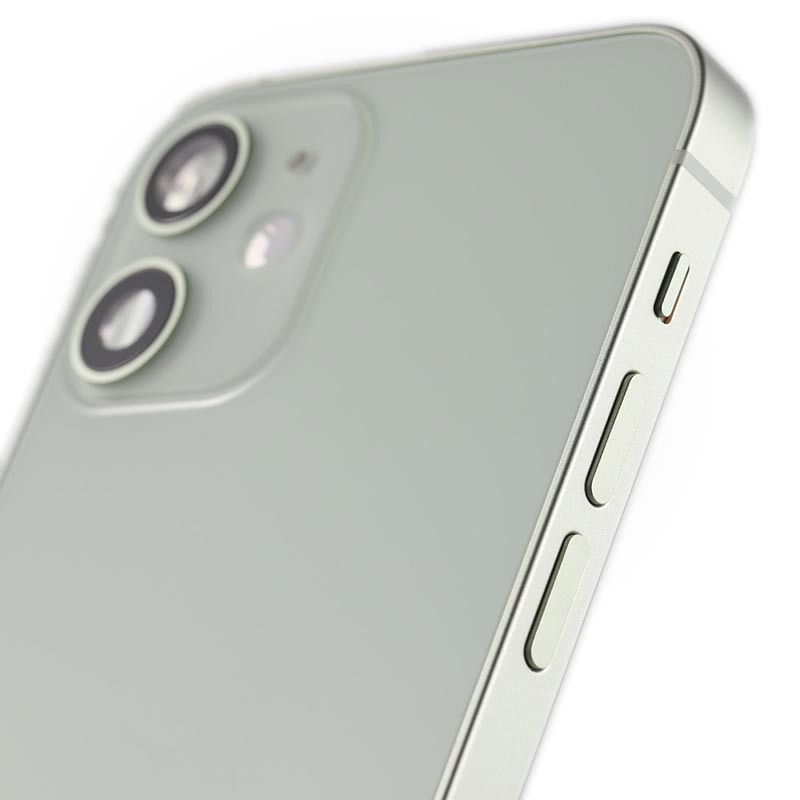 The Apple Back Cover Housing Frame for Iphone 12 MINI with Internal Accessories - AfterMarket is shown on a white background.