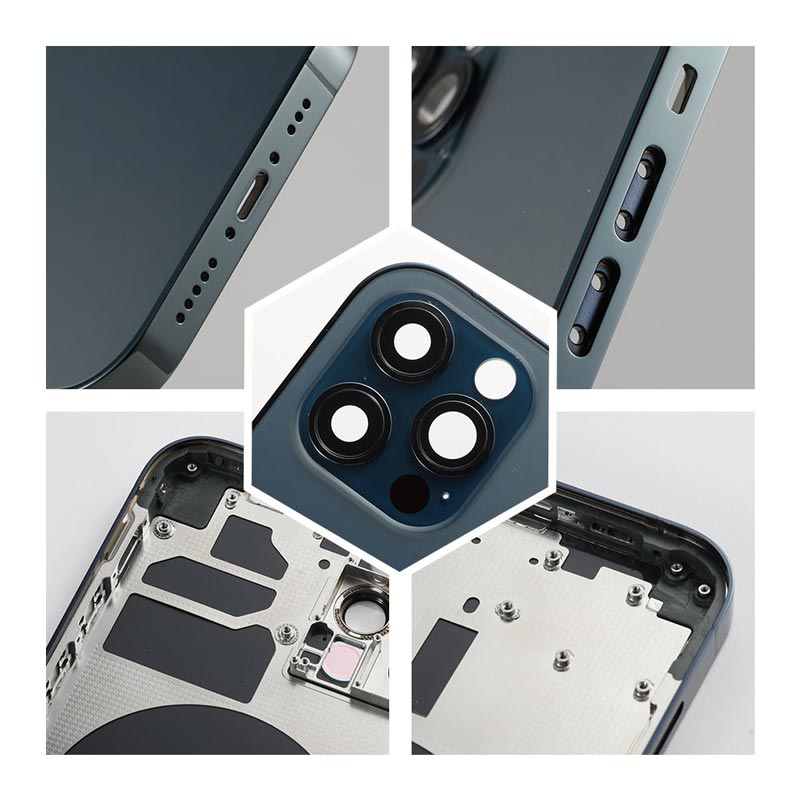 A series of photos showing the different parts of the Apple iPhone 11.