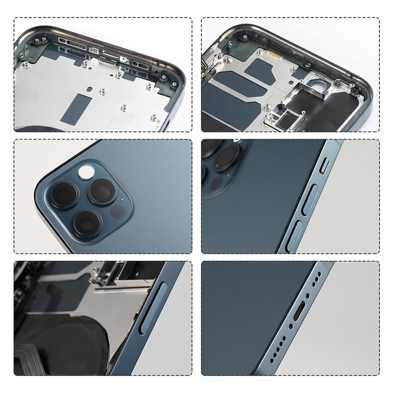 Back Cover Housing Frame for Iphone 12 PRO with Internal Accessories - AfterMarket