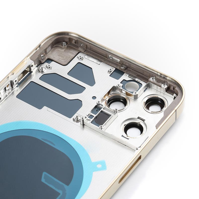 A close up of the back of an Apple iPhone 12 PRO MAX Back Cover Housing Frame - AfterMarket.