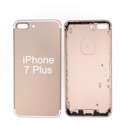 The AfterMarket Apple Back Cover Housing Frame for Iphone 7 Plus is shown with a gold back cover.