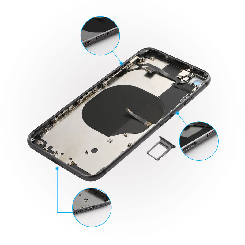 Back Cover Housing Frame for Iphone 8 with Internal Accessories - AfterMarket