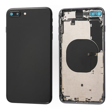 An iPhone 7 Plus with a black Apple Back Cover Housing Frame for iPhone 8 Plus with Internal Accessories - AfterMarket.